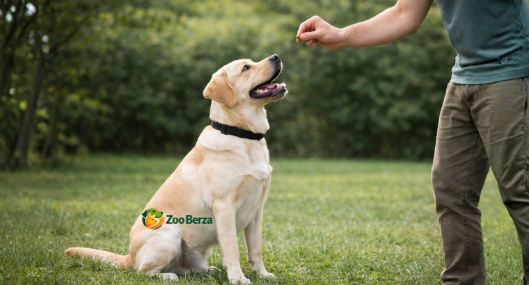 Trening psa – pas uči komandu sedi tokom dresure