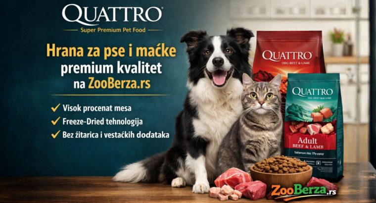 Quattro hrana za pse i mačke – premium izbor za zdravlje i energiju vašeg ljubimca